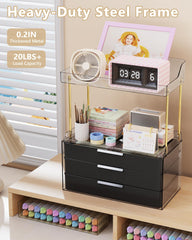 Anylady drawer open displaying dust-resistant seals and tidy skincare storage