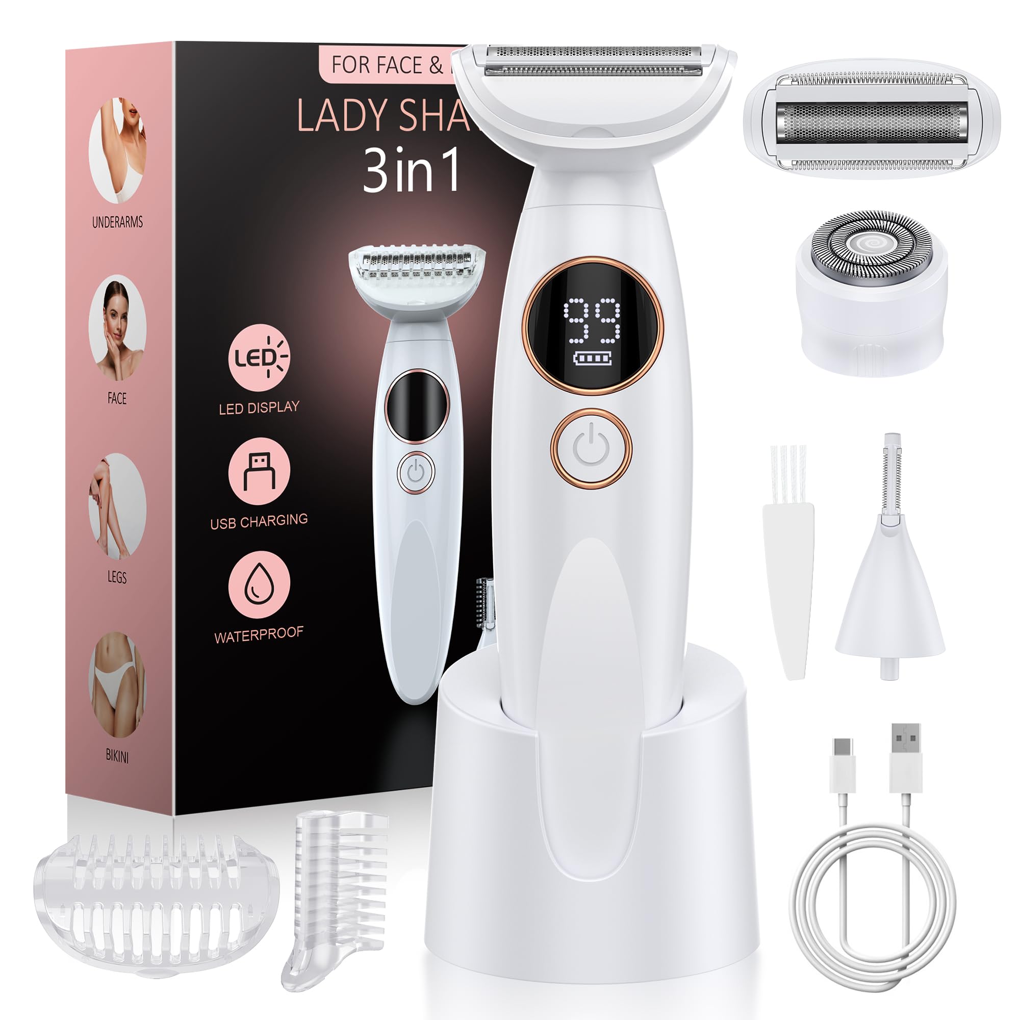 ANYLIV front view of trimmer showing compact design and ergonomic grip, portability benefit