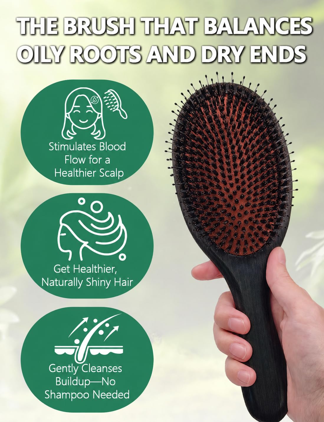 Anynew comb detangling in use on wet hair to prevent breakage and ease knots