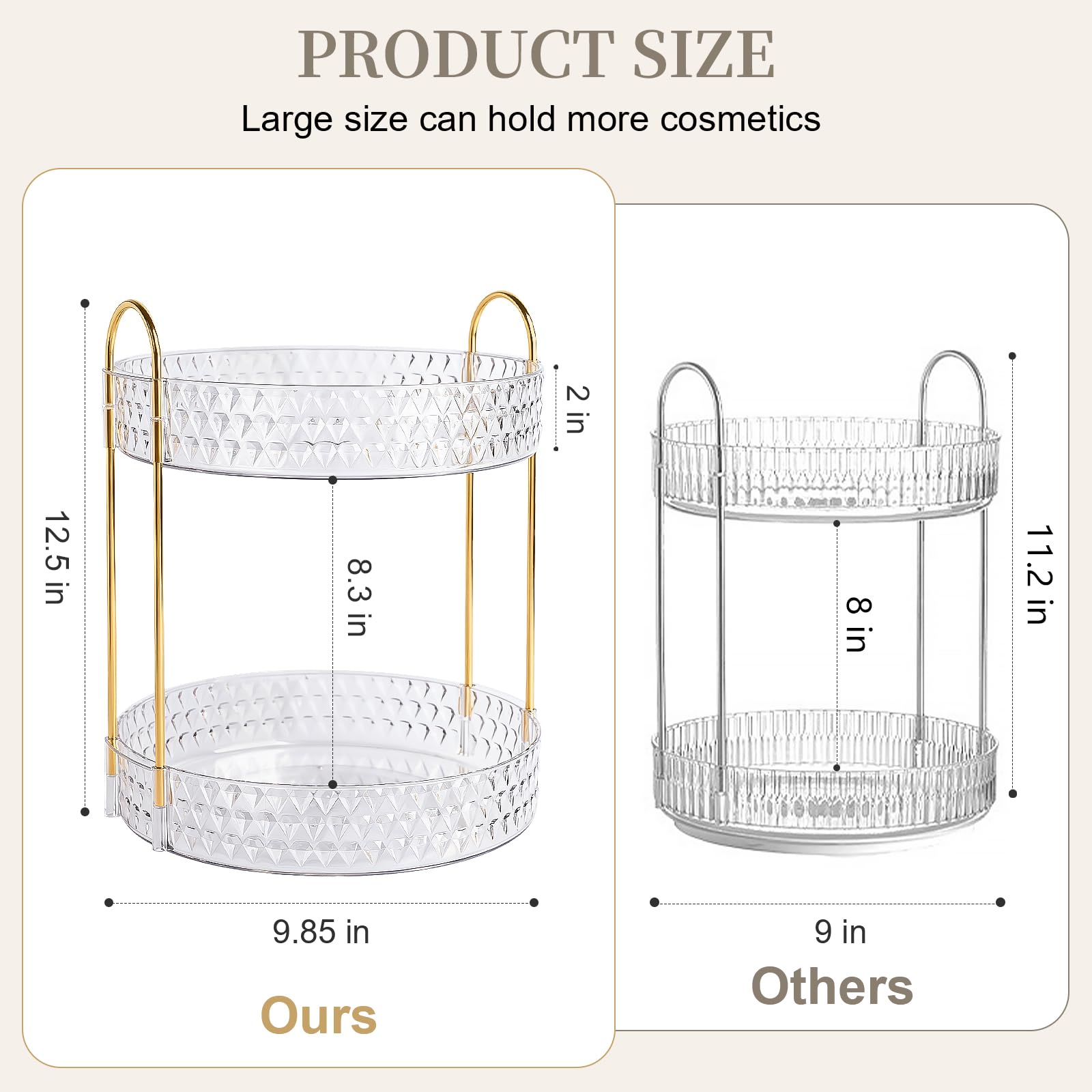 Anyoifax top tier holding tall perfume bottles for upright storage benefit
