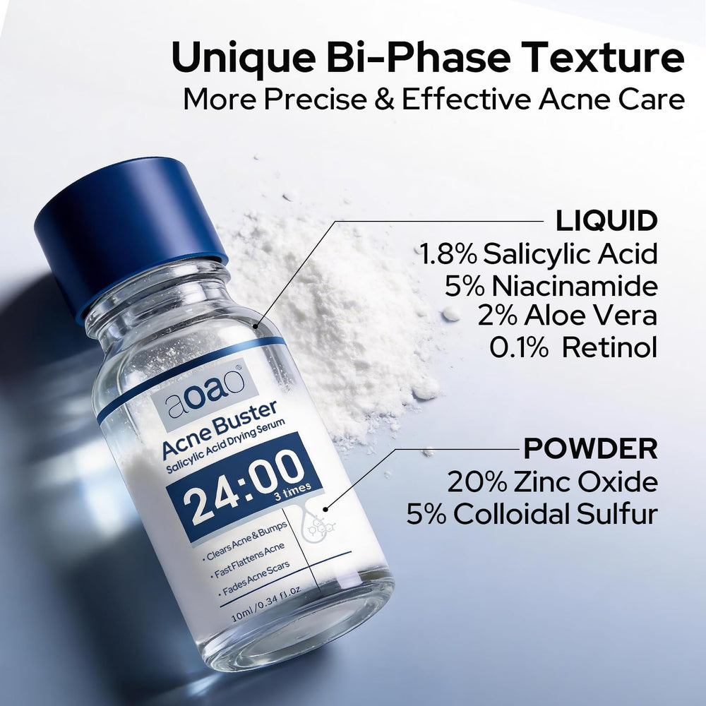 AOAO cotton swab applying product to blemish for precise treatment benefit