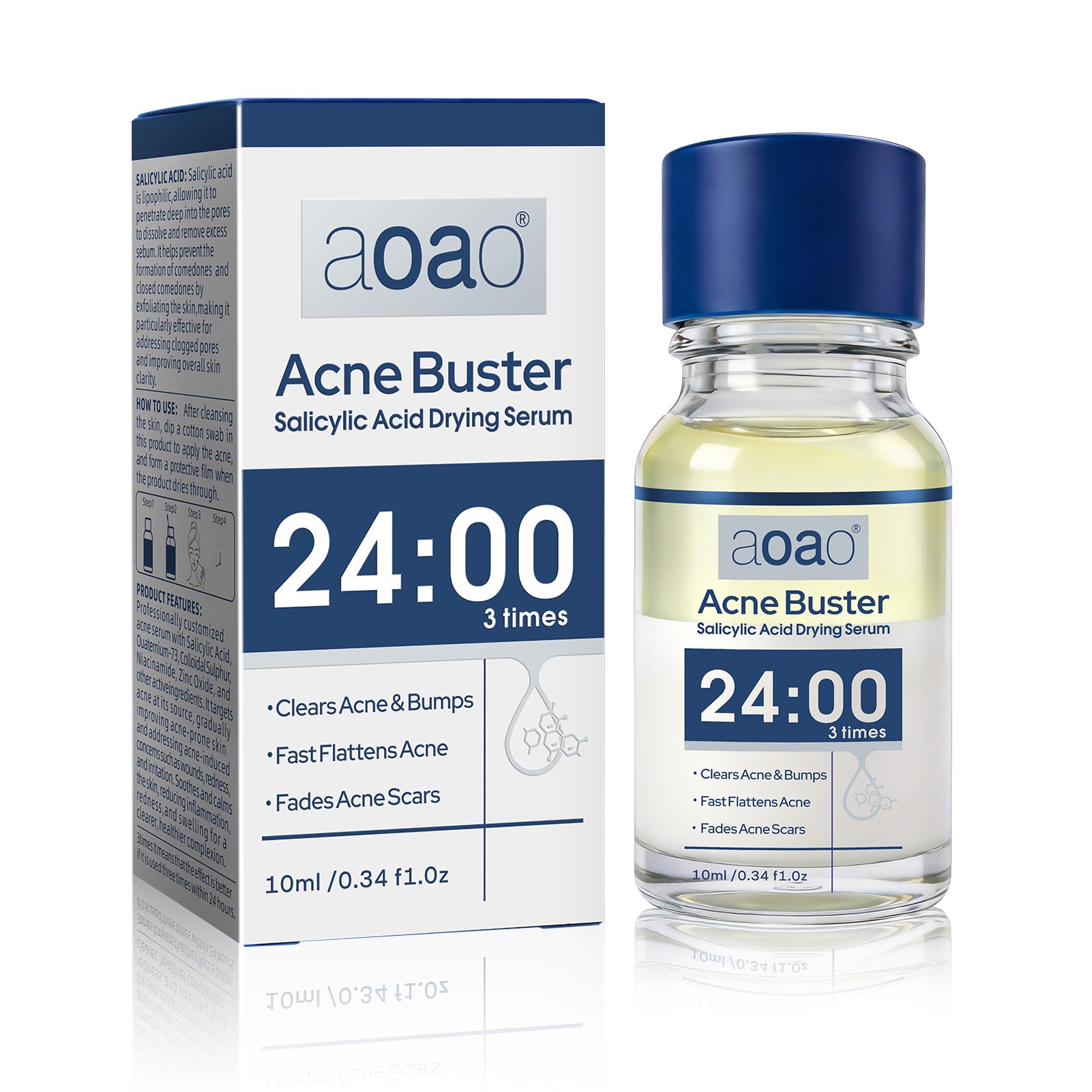 AOAO front packaging showing product and quick spot use benefit