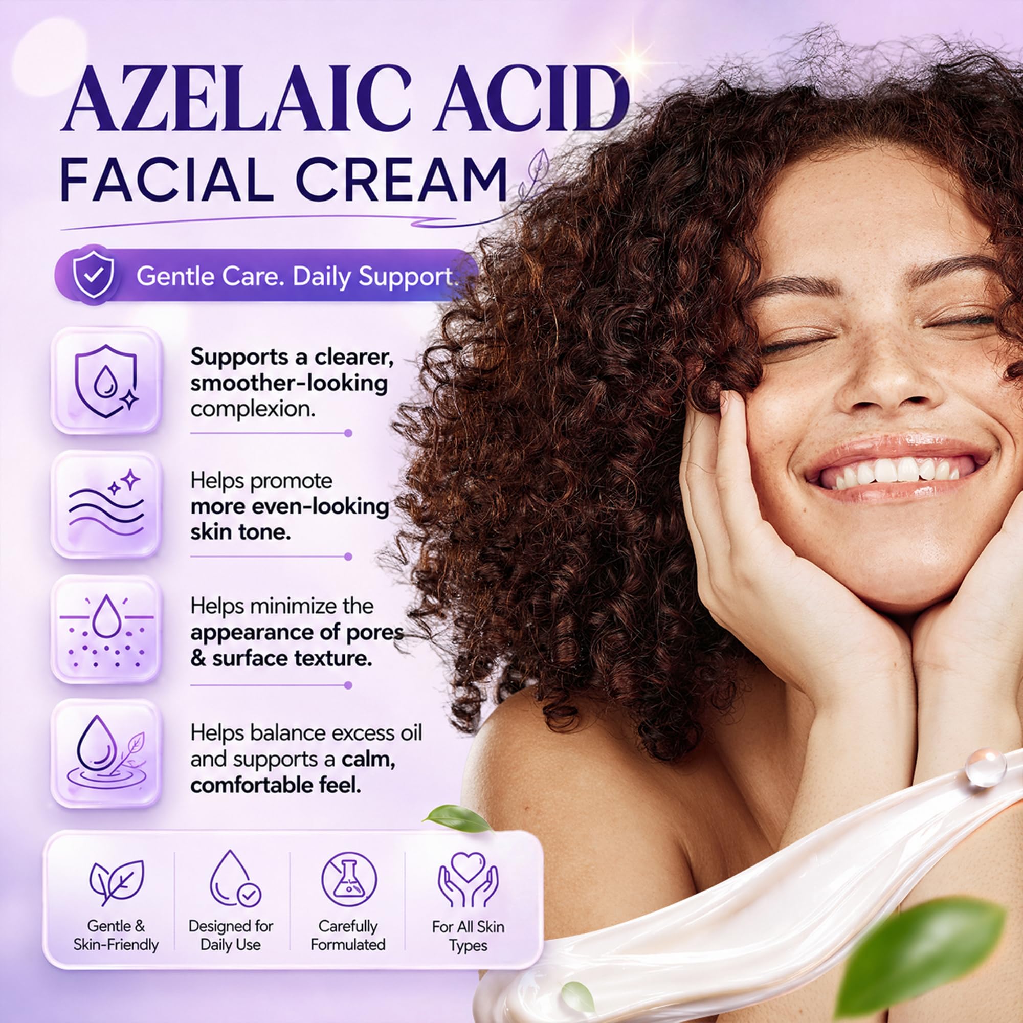 AOBBIY cream texture close-up showing smooth feel and lightweight finish
