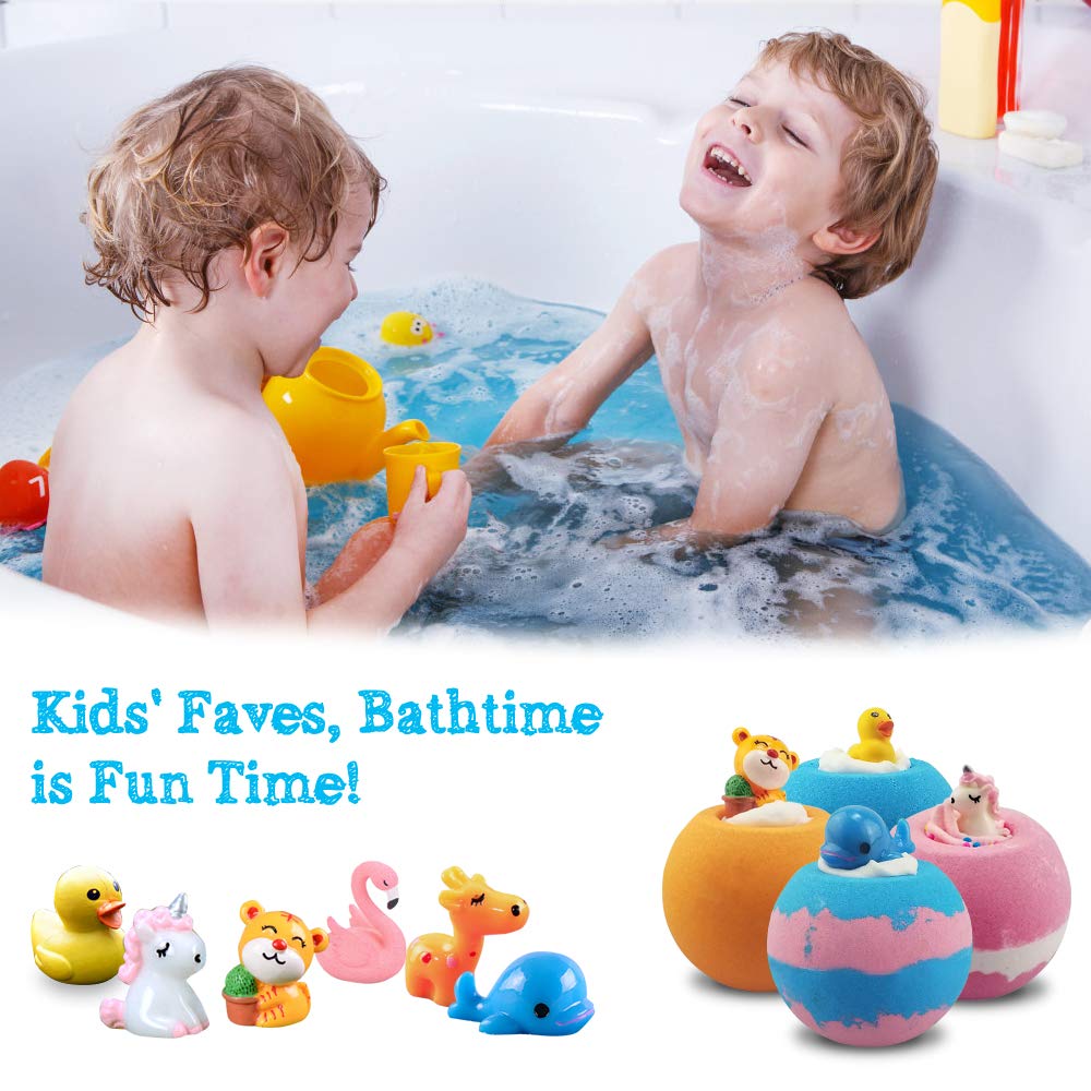 Hand holding Aofmee bath bomb to show size and ease of use for parents