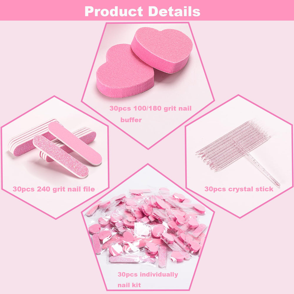 AOJIYES heart-shaped buffing block detail showing dual 100 and 180 grits