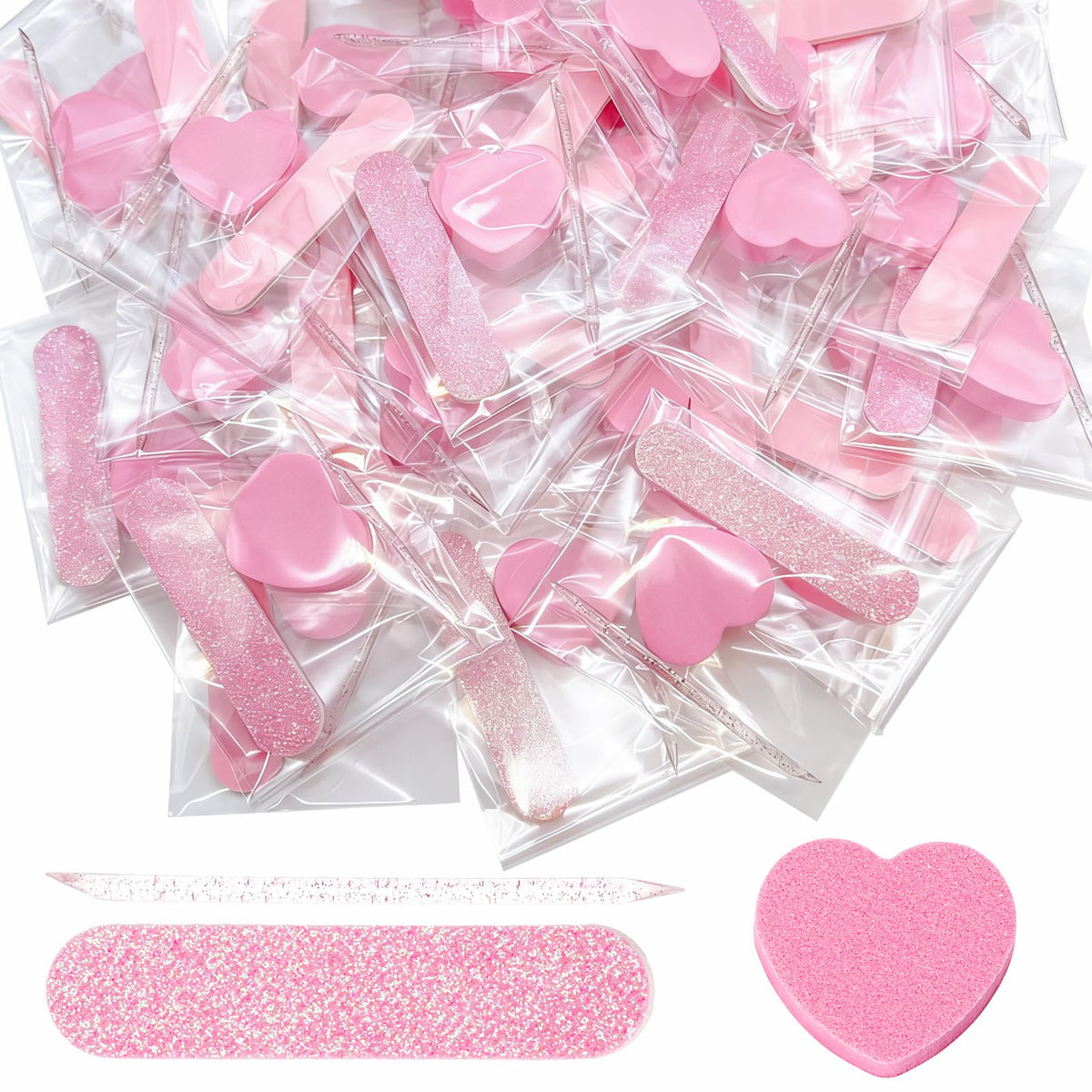 AOJIYES front packaging of 30 individually sealed nail kits highlighting convenience