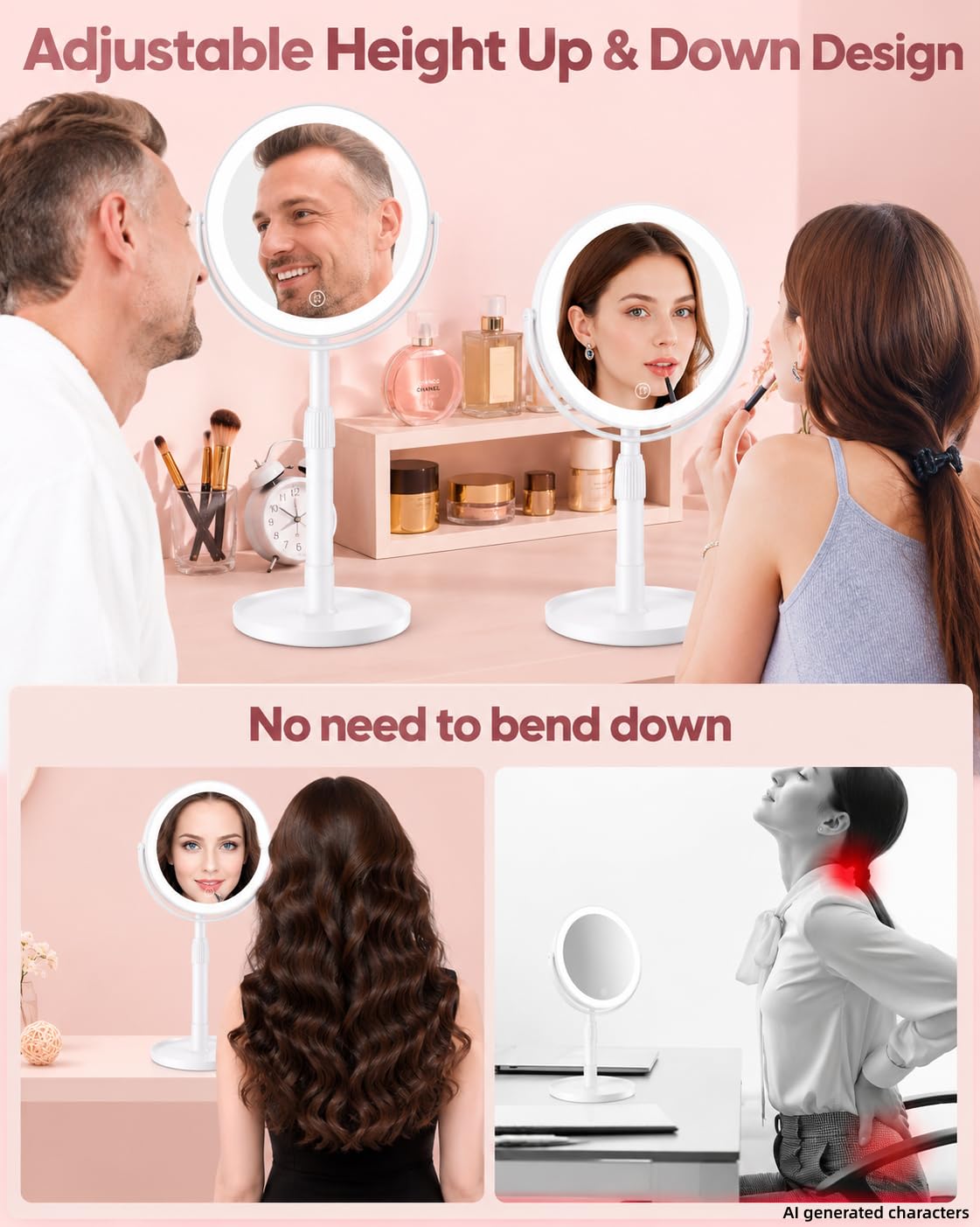 AOLERAY base tray with phone slot organizing tools and enabling hands-free tutorials benefit