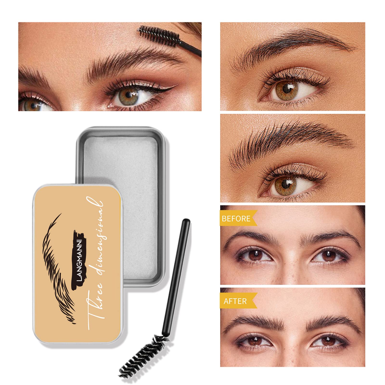 aolikoko eyebrow soap and winged eyeliner stamp set for quick defined brows