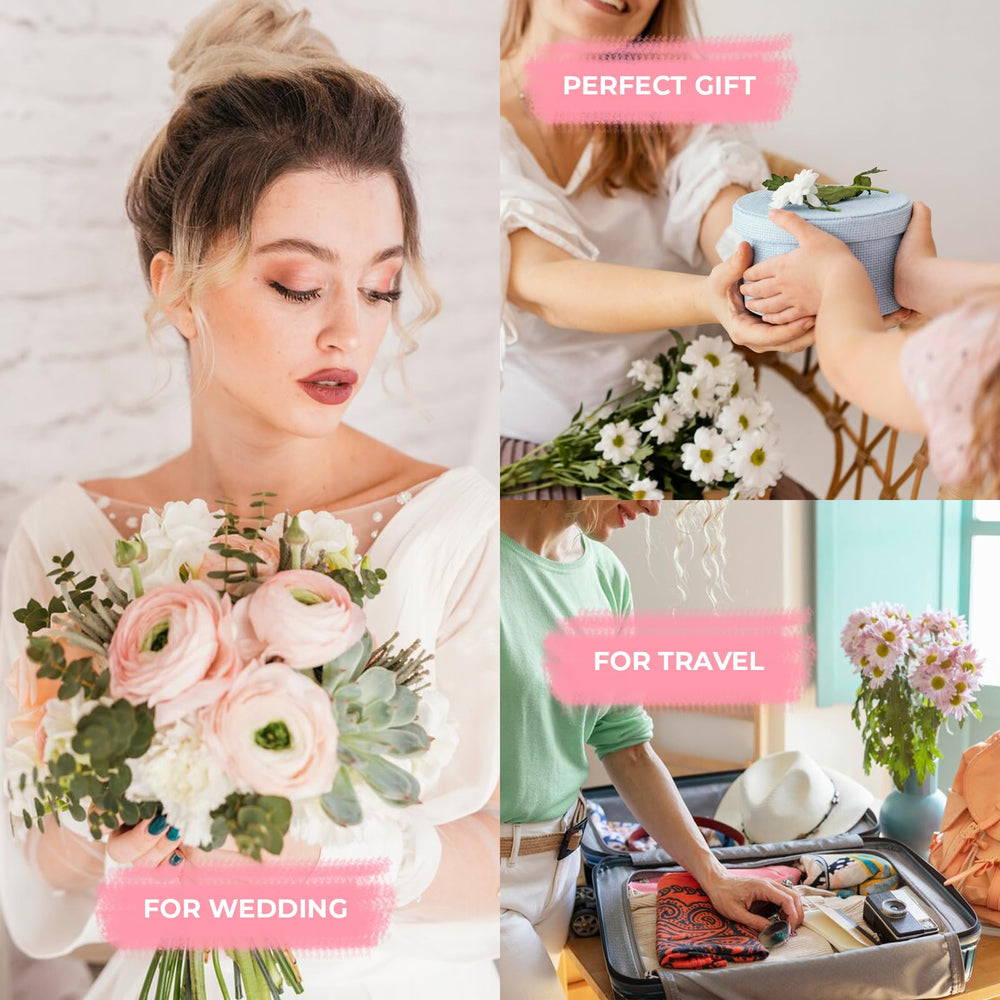 AOLRNALI lifestyle bride ready in hotel room, calm and prepared benefit