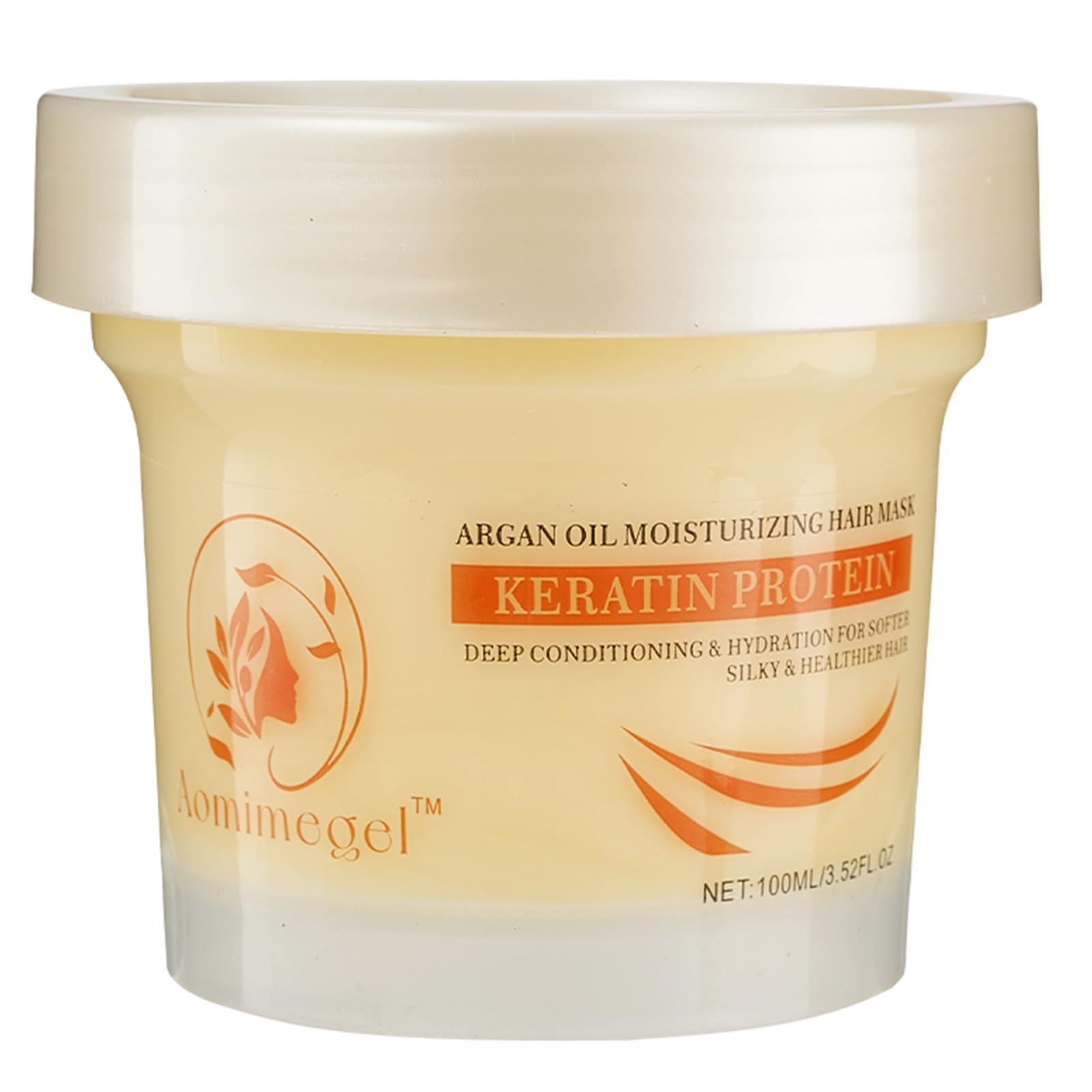 Aomimegel front packaging showing compact 3.38 oz jar and branding benefits