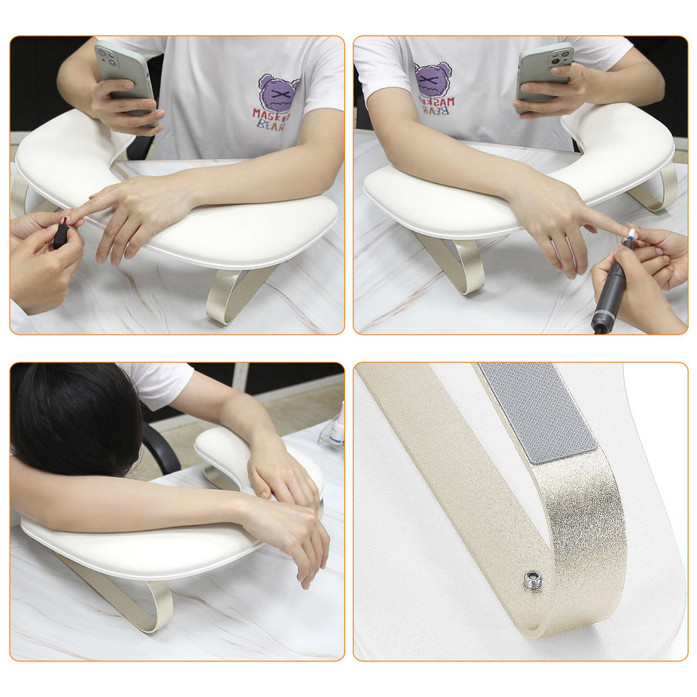 AONOLOVO client hand resting comfortably for steady nail application