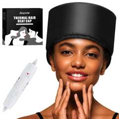 aopow front view of heated steamer cap showing full coverage benefit