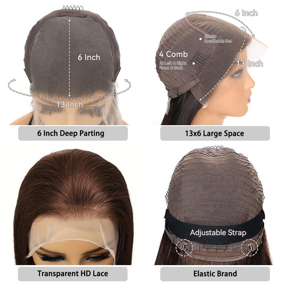 Aoque transparent 13x6 lace edge showing invisible hairline blend