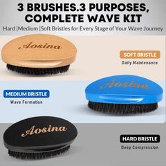 Aosina soft 100% boar bristle close-up smoothing frizz and polishing crown benefit
