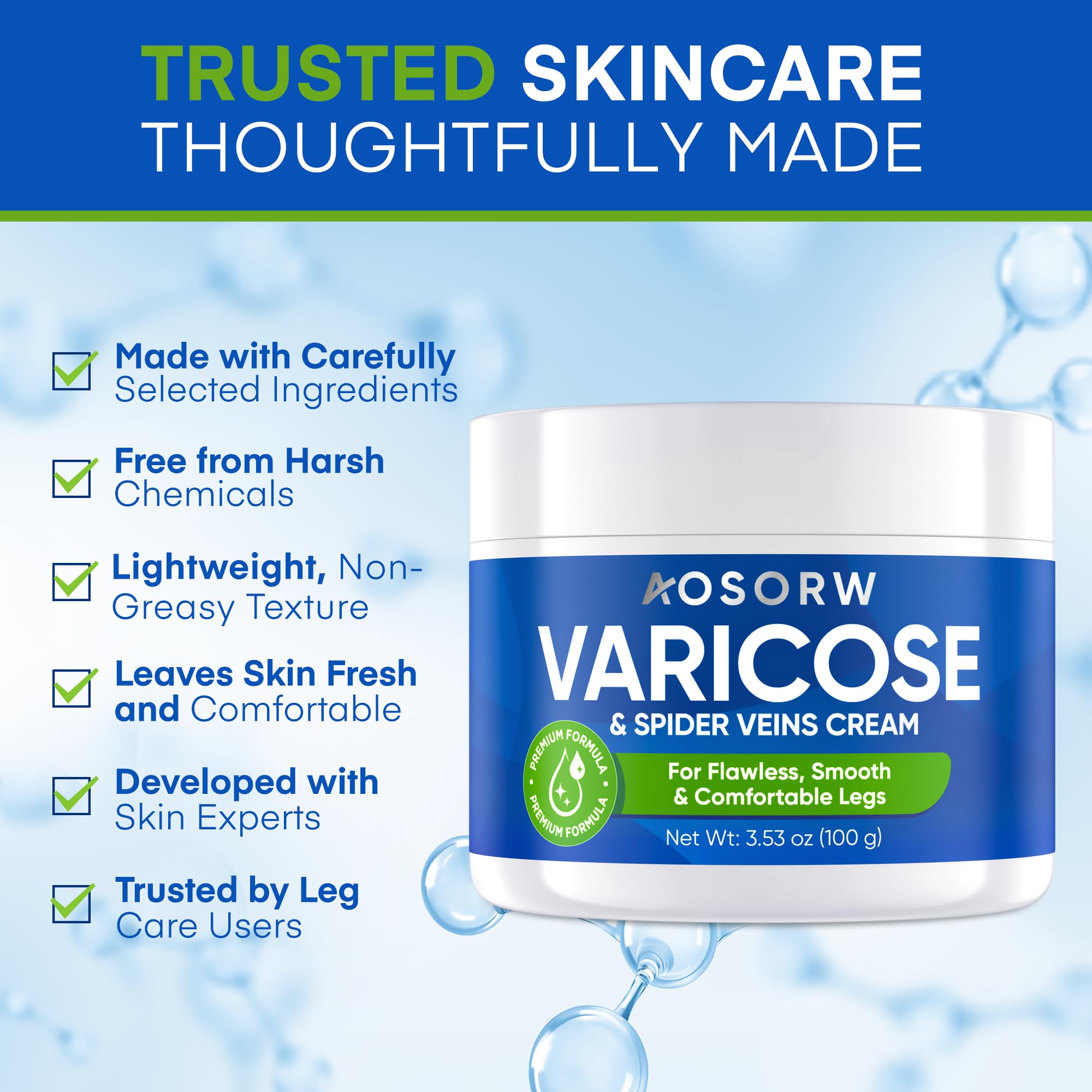AOSORW tube held in hand to show 3.53 oz size and portability benefit