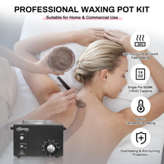 AOWOSA close-up of removable 600ml aluminum pot for easy cleaning and wax changes