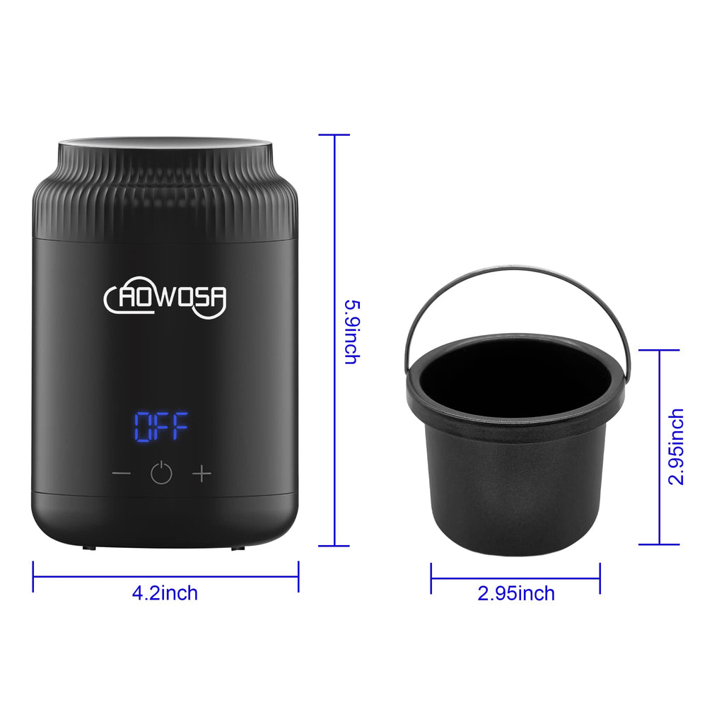 AOWOSA compact wax warmer packed for travel highlighting lightweight, mobile-friendly design