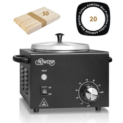 AOWOSA front view of wax warmer showing compact professional design and quick heating