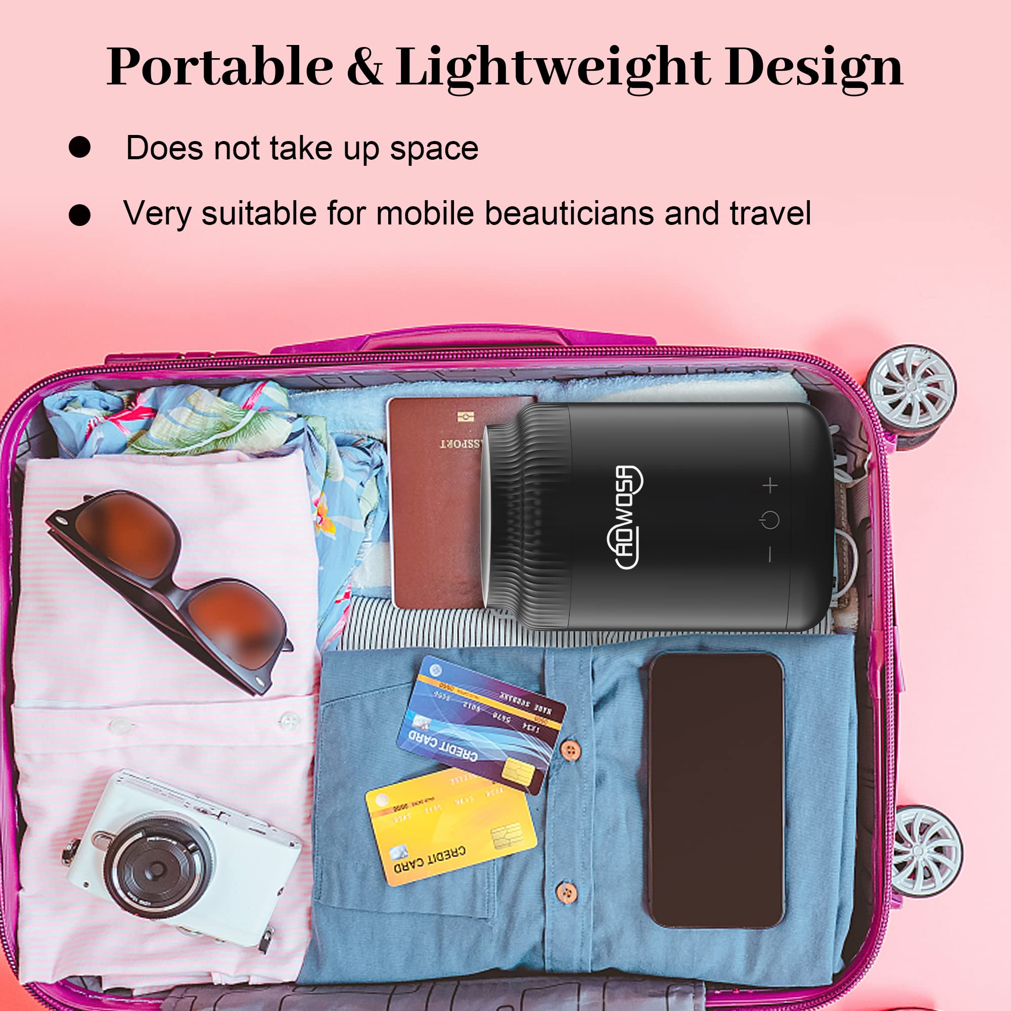 AOWOSA using wax warmer on dressing table illustrating convenient at-home treatments