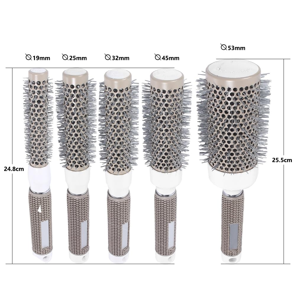 Aozzy brushes arranged on a bathroom counter illustrating an at-home salon setup