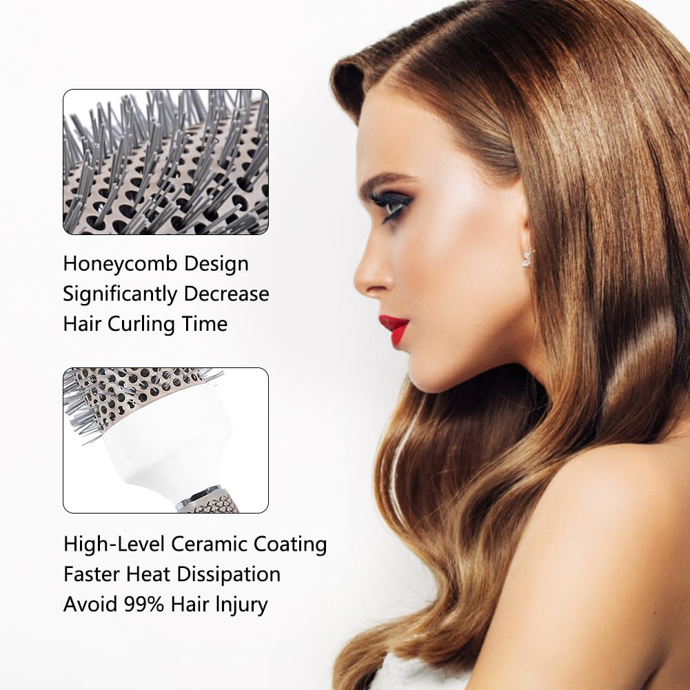 Aozzy nylon bristles and ergonomic handle detail for gentle detangling and grip