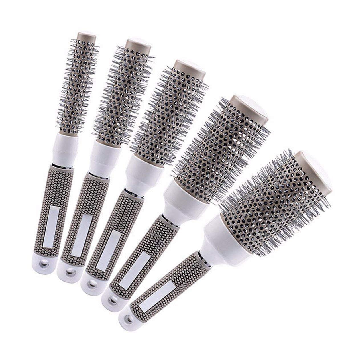 Aozzy brushes beside a ruler to show accurate barrel diameters for styling choices