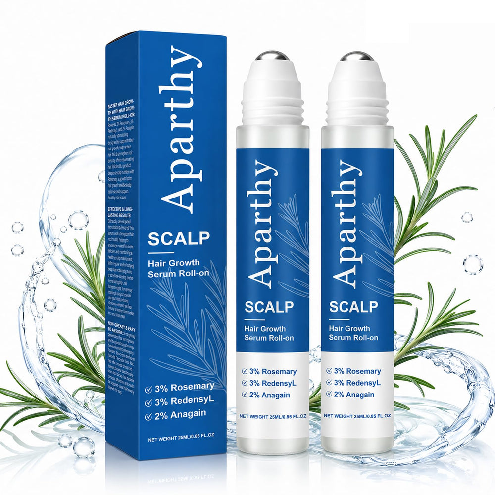 Aparthy roll on front view showing bottle and compact size for travel