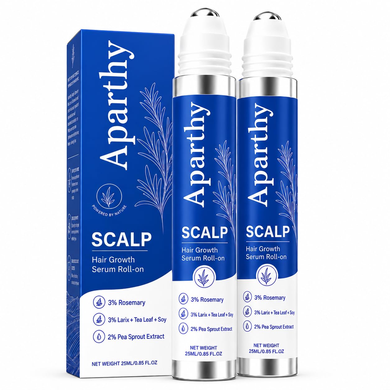 Aparthy Hair Growth front packaging showing compact two-pack convenience
