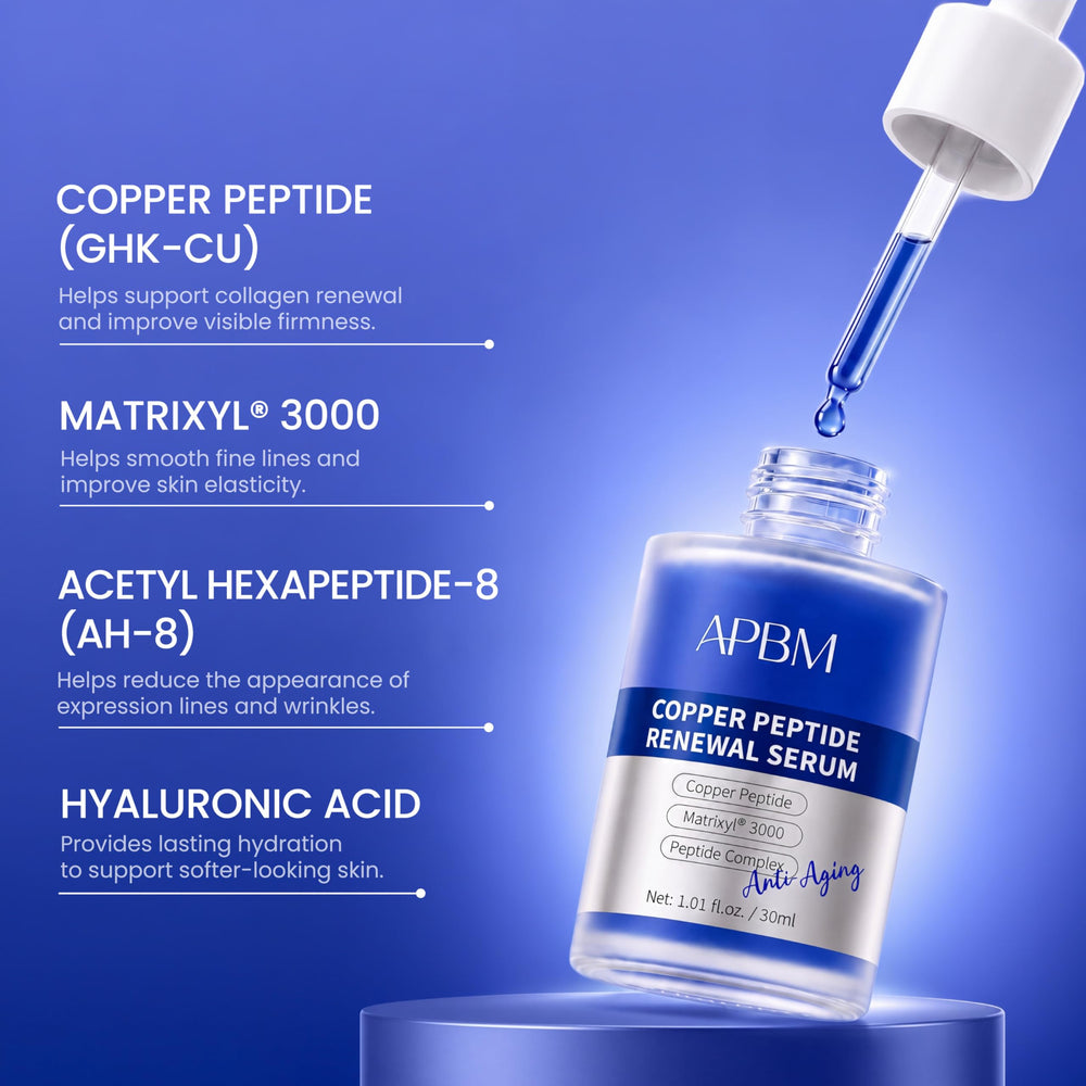 APBM serum texture on skin showing lightweight feel and fast absorption benefit