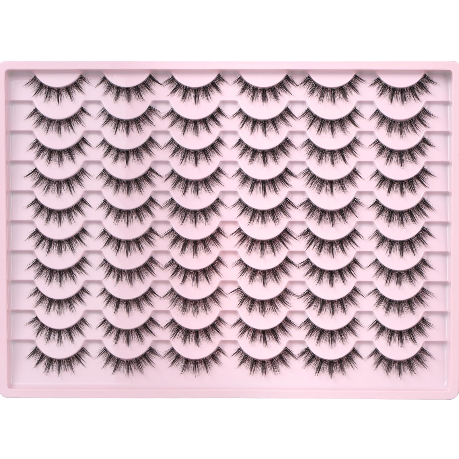 APCYUST lashes worn in doll-eye makeup illustrating natural wide-eyed effect