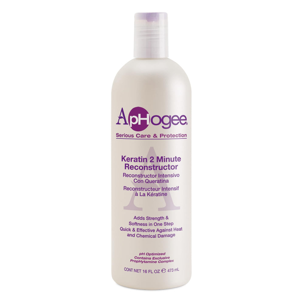Aphogee front packaging showing bottle and fast protein repair benefit