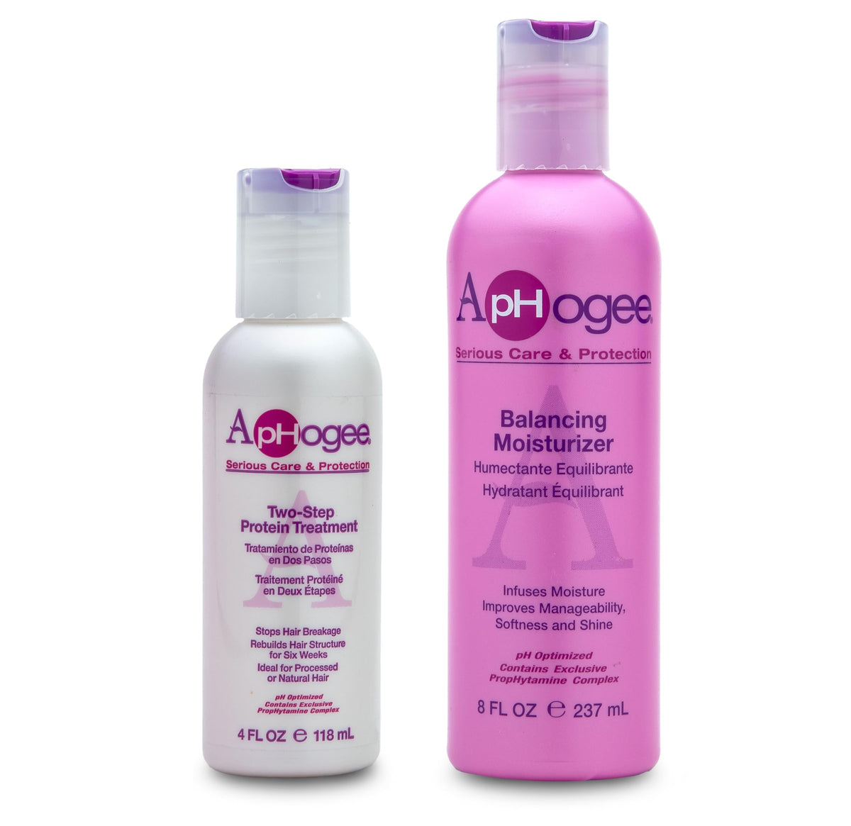 Aphogee front packaging of the double bundle showcasing both bottles for easy identification and convenience