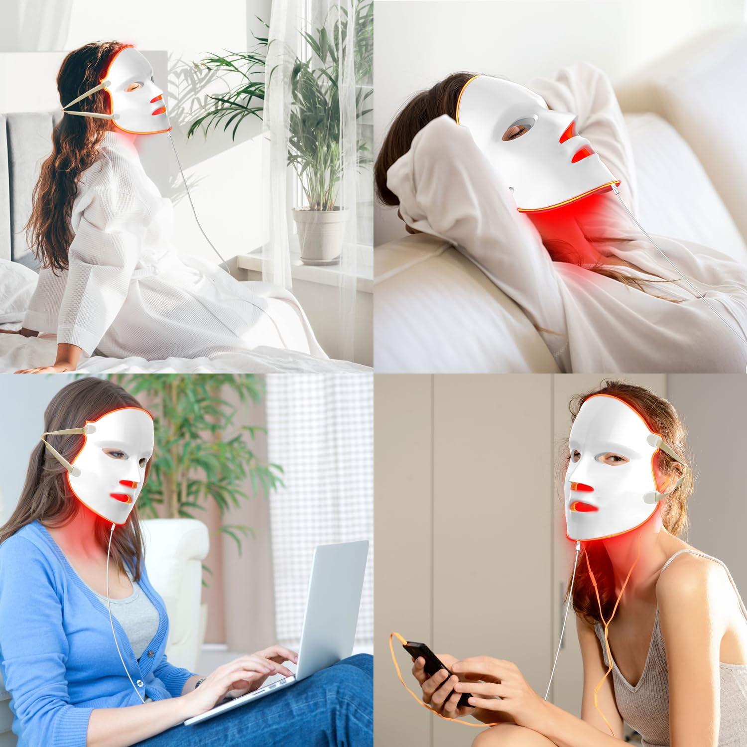 Aphrona mask next to a hand to show scale and portability for easy at-home use