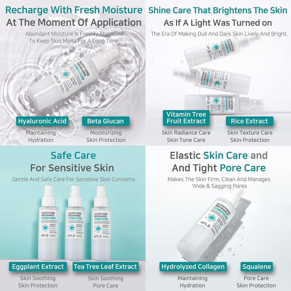 APLB mist over makeup refresh showing gentle rehydration without smudging