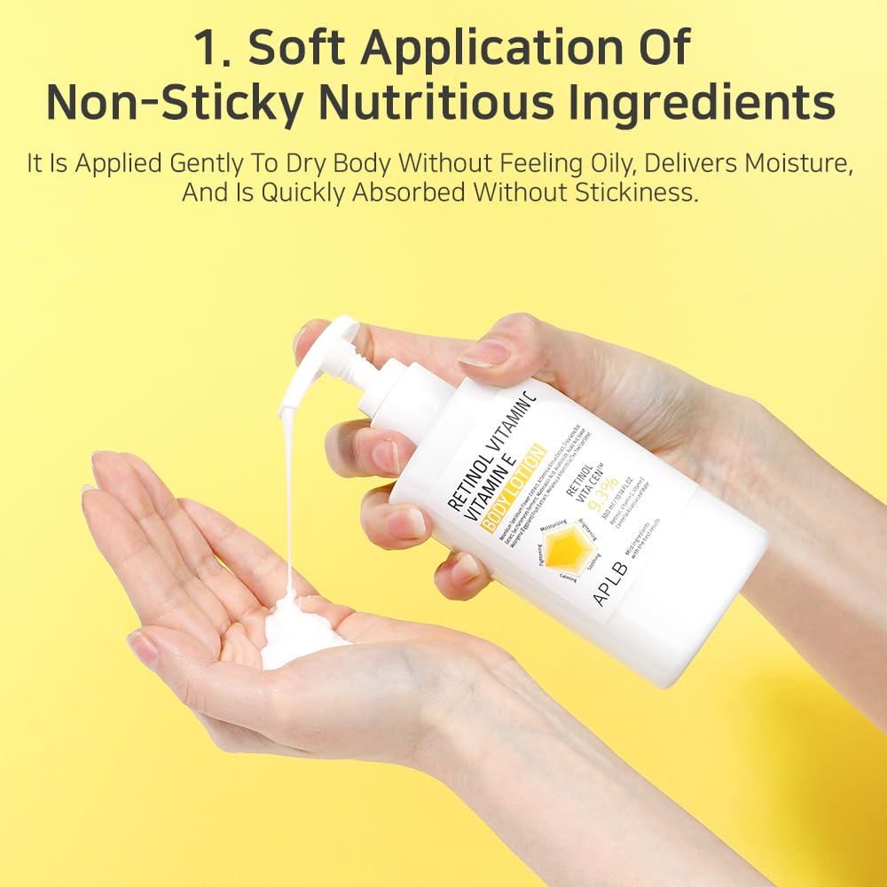 APLB lotion quickly absorbing into skin showing non-greasy feel