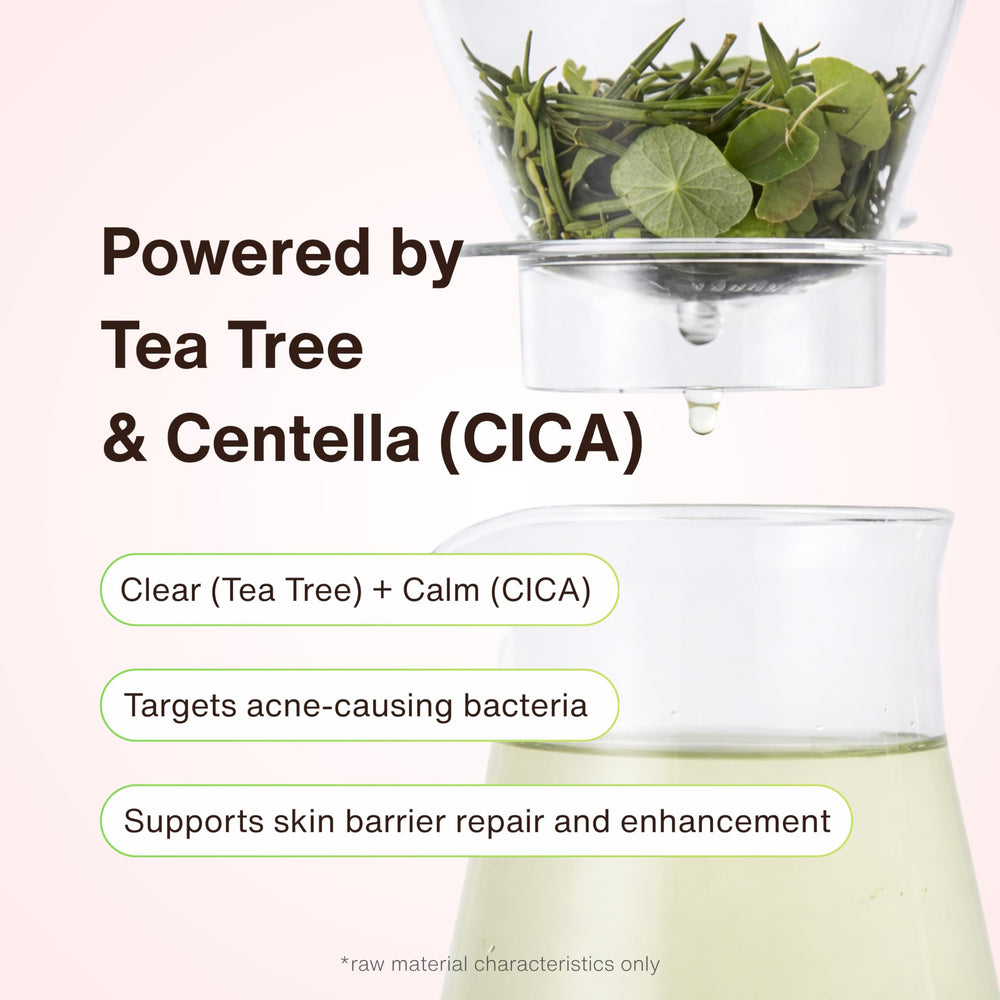 aplin ingredients shot featuring tea tree and CICA for soothing support