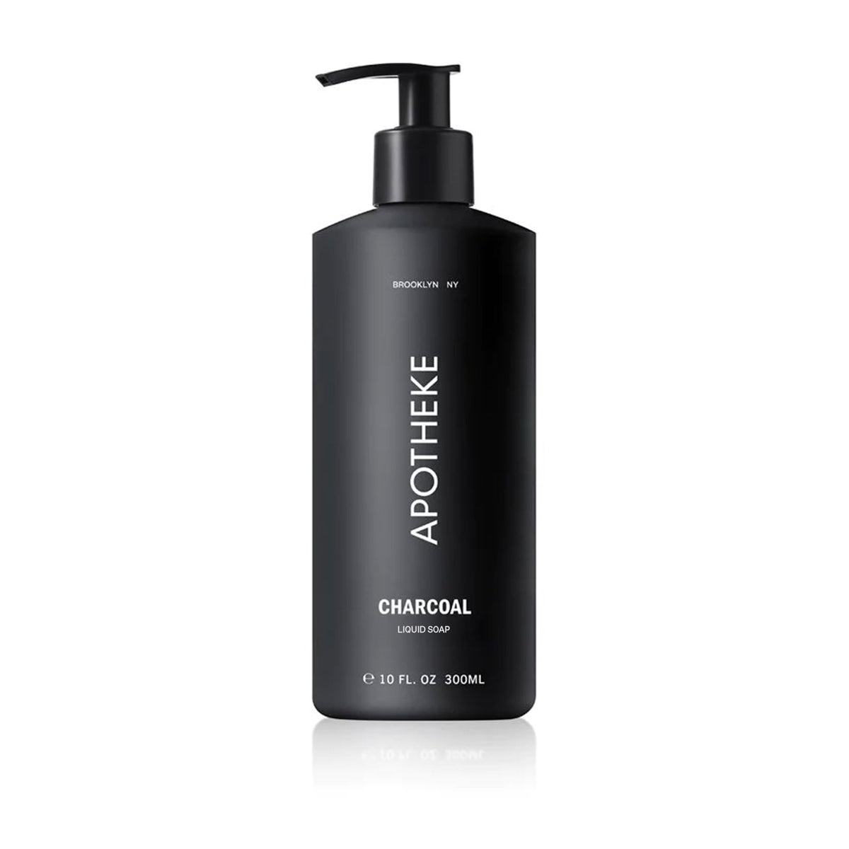 APOTHEKE charcoal front packaging showing elegant bottle and label benefits