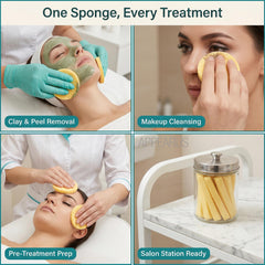 APPEARUS expanded sponge top view showing full 3-inch disc for gentle cleansing