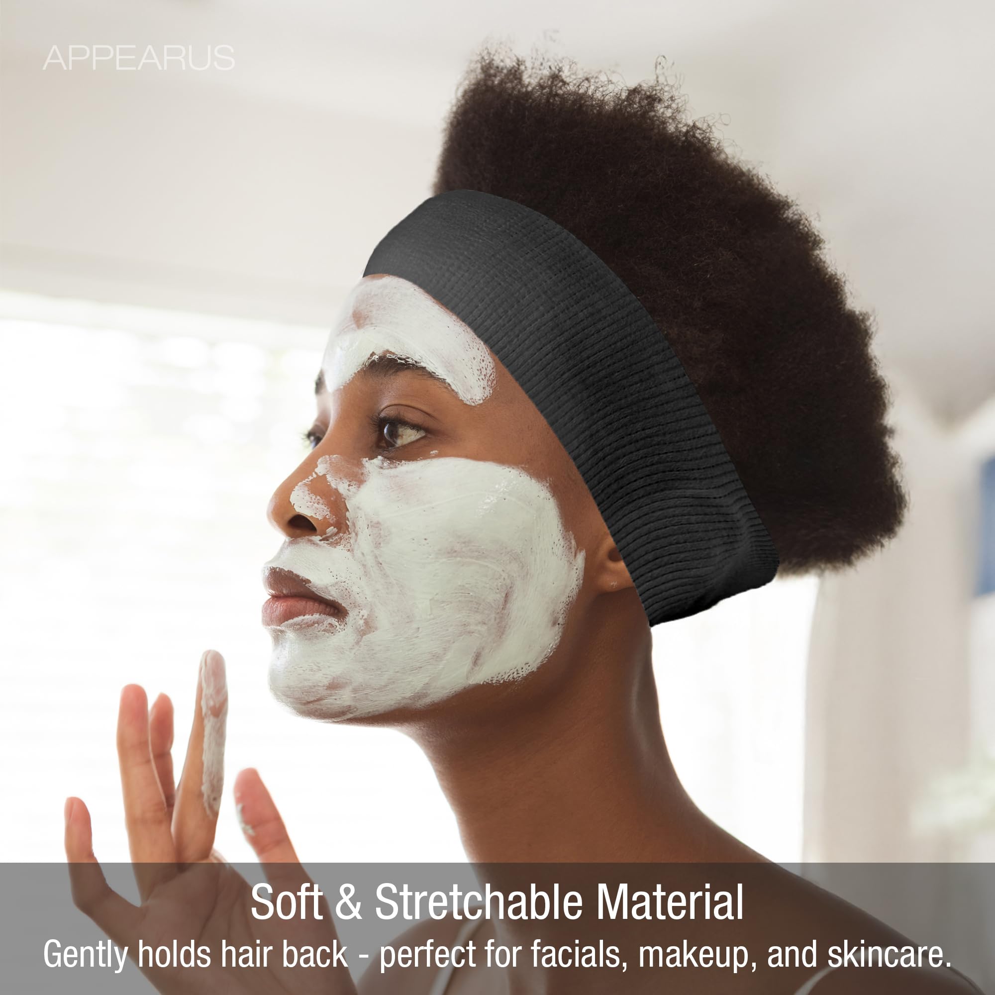 APPEARUS headbands on a spa station conveying professional, ready-to-use setup
