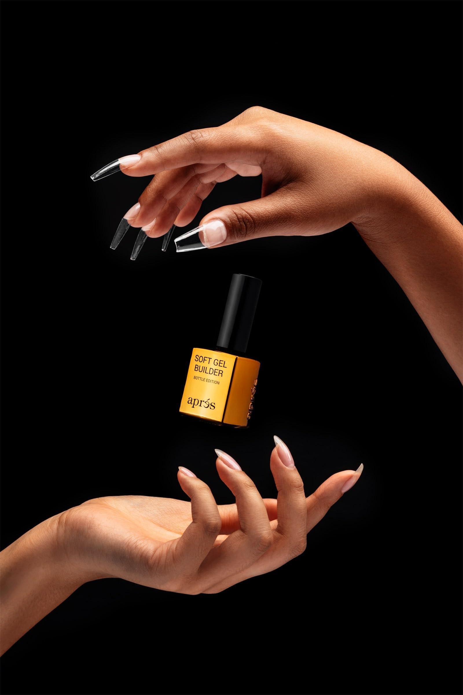 APRÉS gel bridging Gel-X tip to natural nail showing strong seamless bond benefit