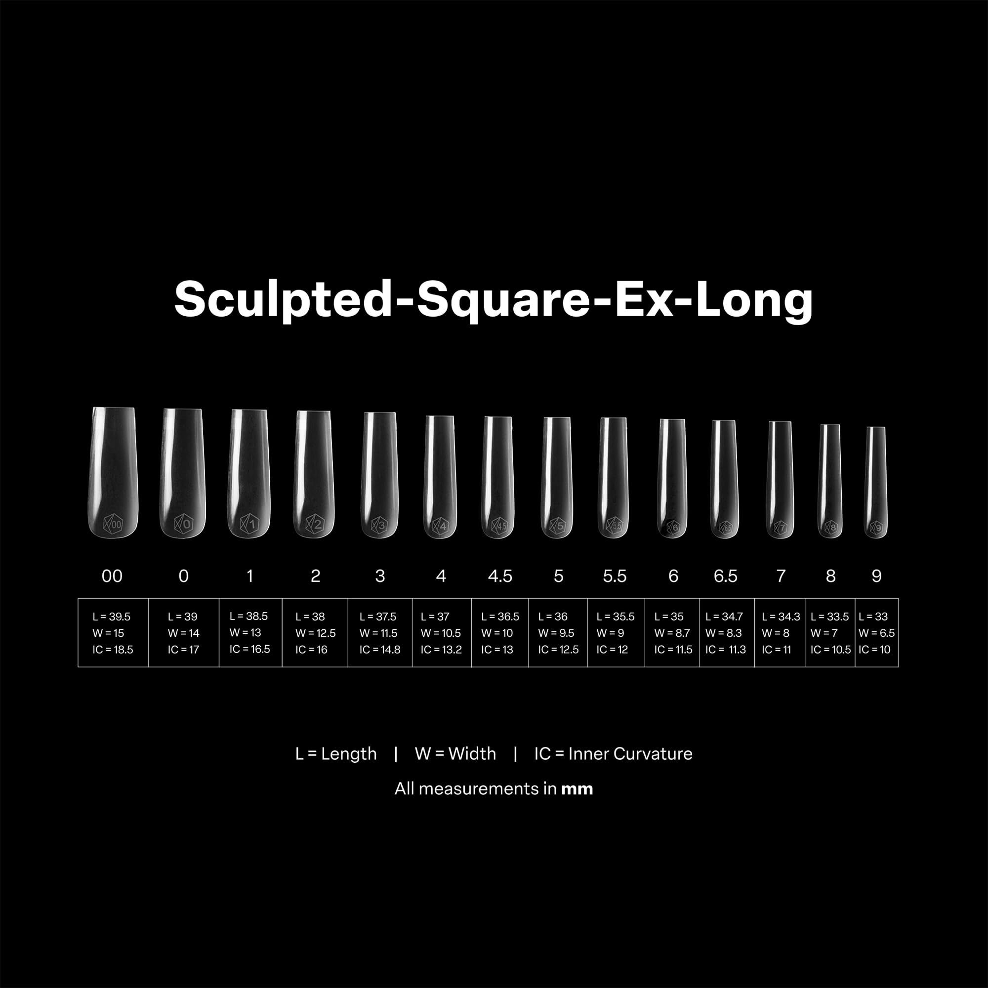 APRÉS finished sculpted square extra-long nails on hands for salon-ready look