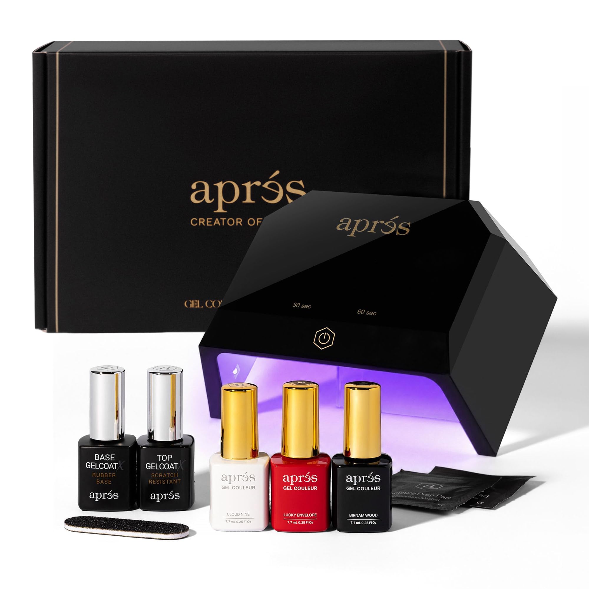 APRÉS LED lamp in hand demonstrating compact size for travel convenience