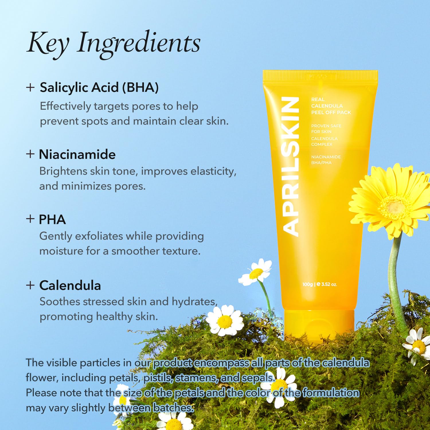 APRILSKIN mask applied on model showing cooling coverage for pore-clearing benefit
