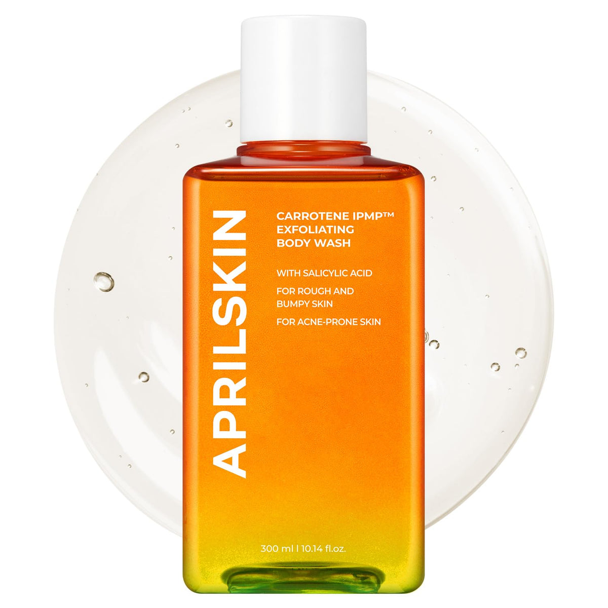 APRILSKIN front packaging showing cleanser benefits for smooth skin