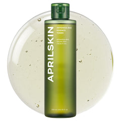 APRILSKIN front bottle showing sleek toner packaging and calming benefits