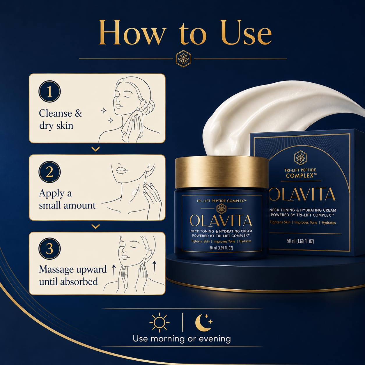 AQCOZ Olavita in bathroom routine scene suggesting effortless everyday use