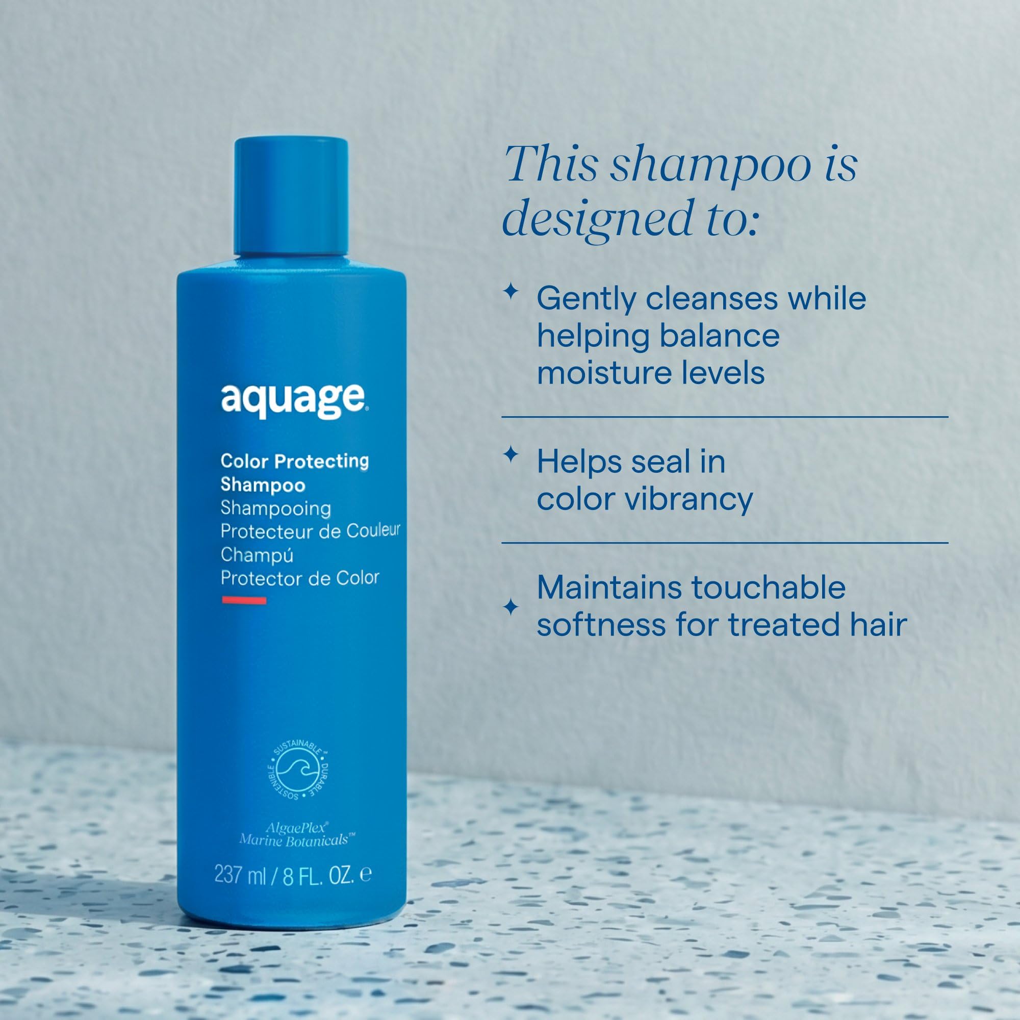 Aquage rich lather close-up demonstrating gentle cleansing and softness