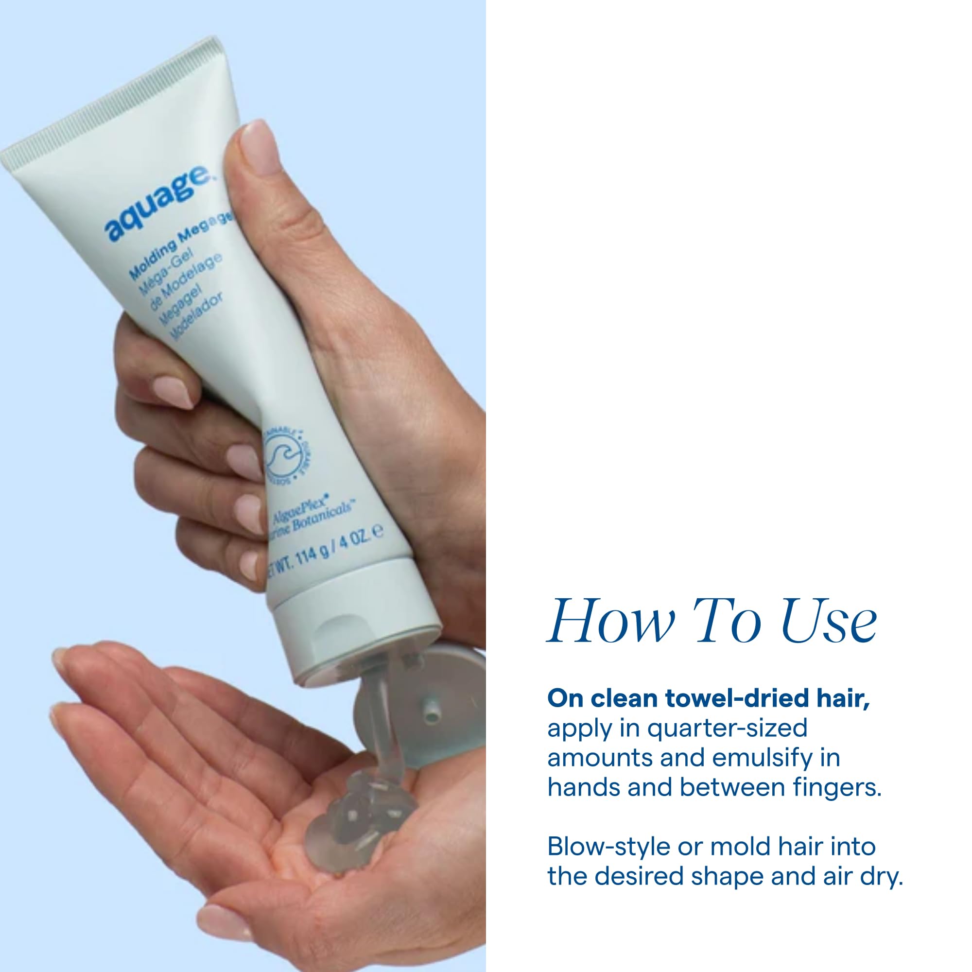 Aquage sculpted blow-dry style created with gel highlighting defined volume