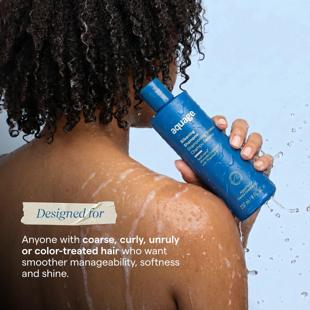 Aquage texture on hand showing rich moisturizing formula
