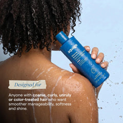 Aquage texture on hand showing rich moisturizing formula